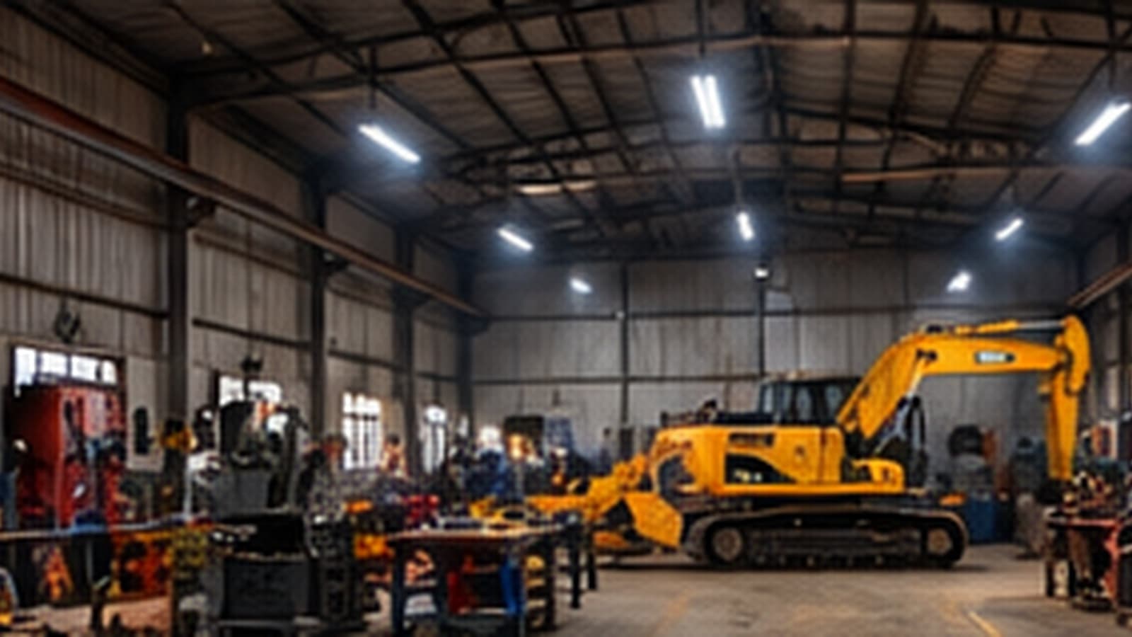 JCB Workshop Interior